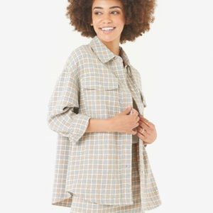 NWOT Paper Crane Oversized Flannel Shirt Jacket